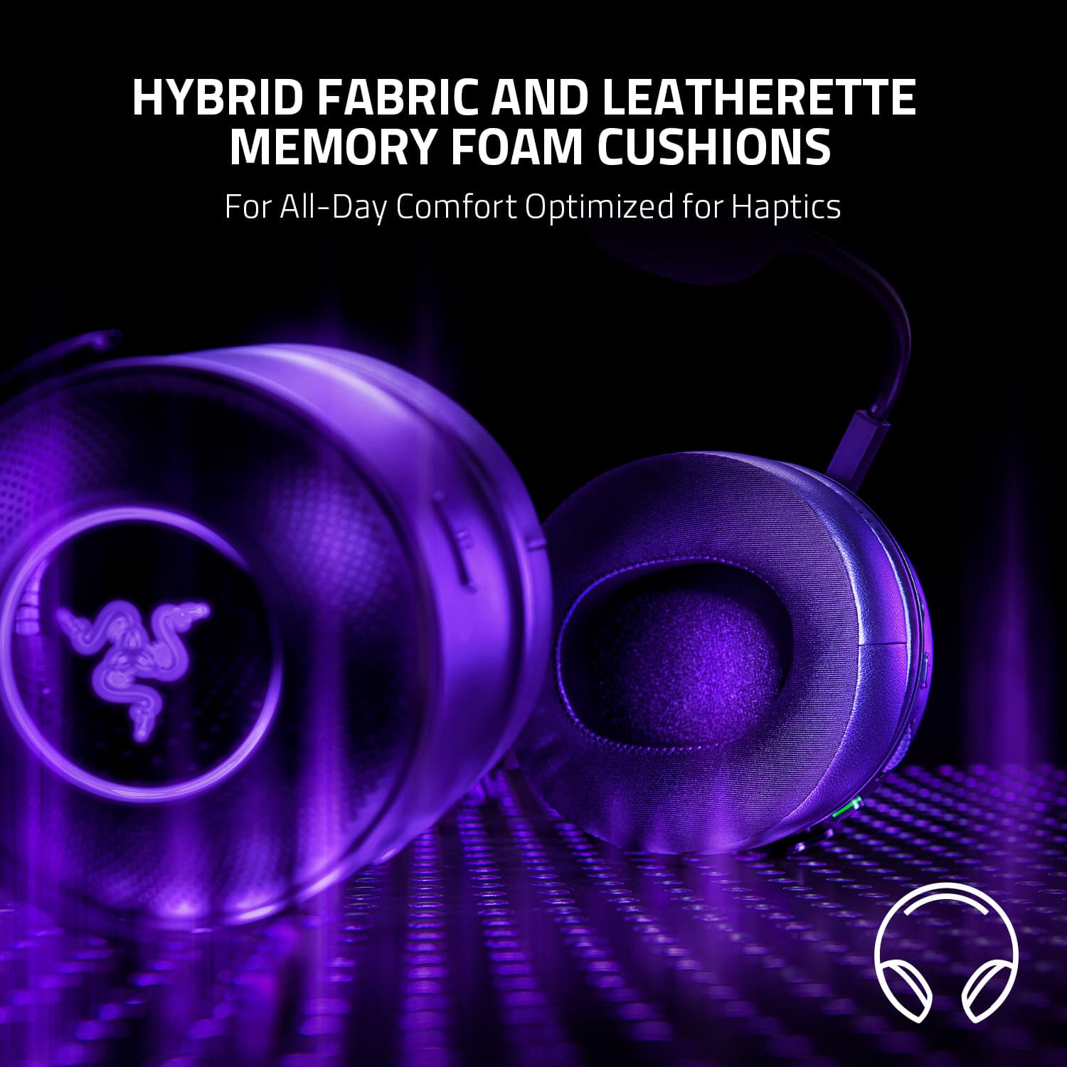 Hybrid Fabric and Leatherette Memory Foam Cushions for All-Day Comfort Optimized for Haptics