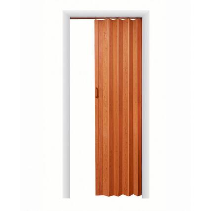 Front. LTL Home Products - LTL Home Products 36 x 80 Inch Plaza Pecan Vinyl Accordion Door with Hardware - Pecan.