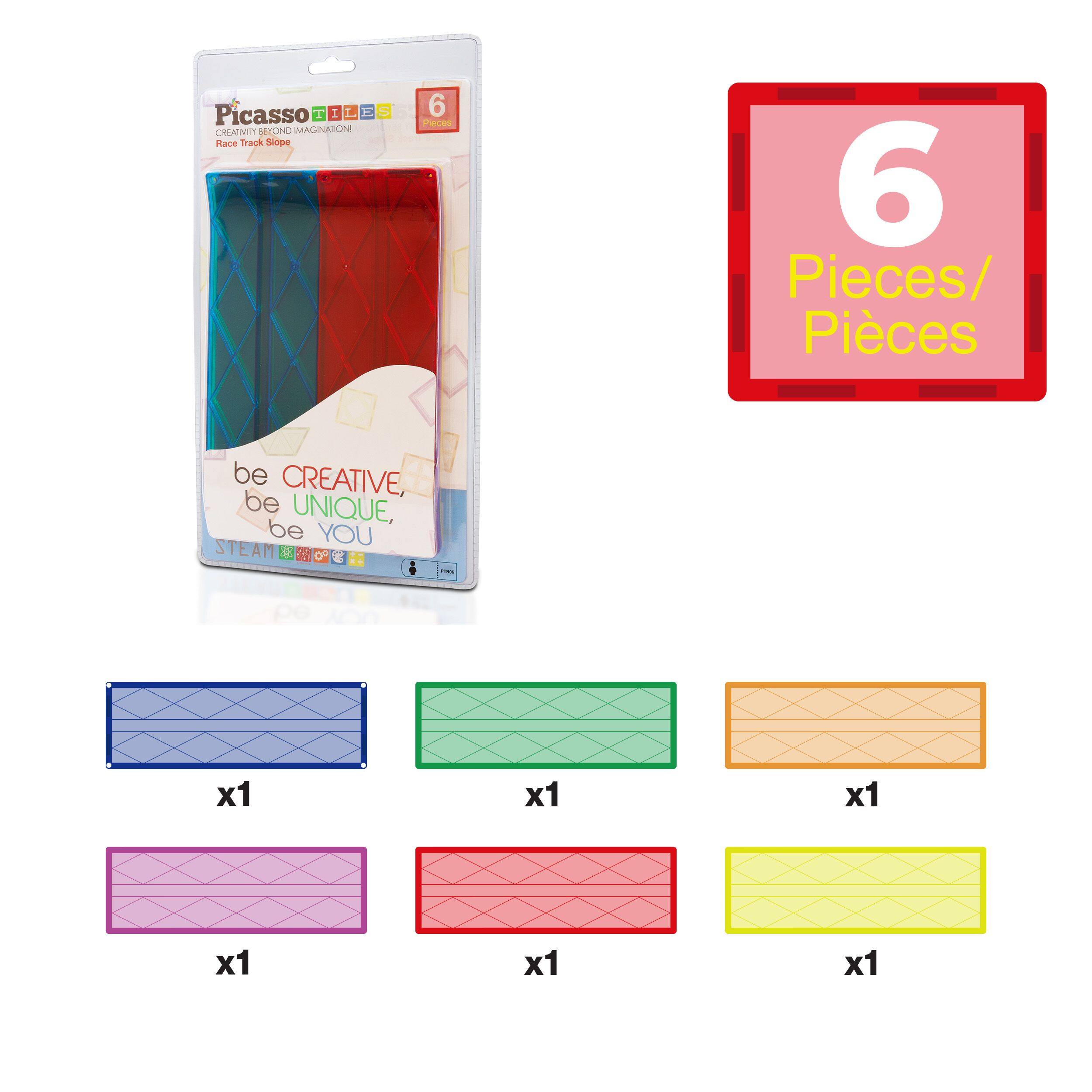 Picasso 1 I L R G CREAIVEY MEONO IMAGINATION nane Track Shope 6 Pieces 6 Pieces/ Pices be CREATIVE, be UNIQUE, be YOU STEAM  E O 5 x1 x1 x1 x1 x1 x1