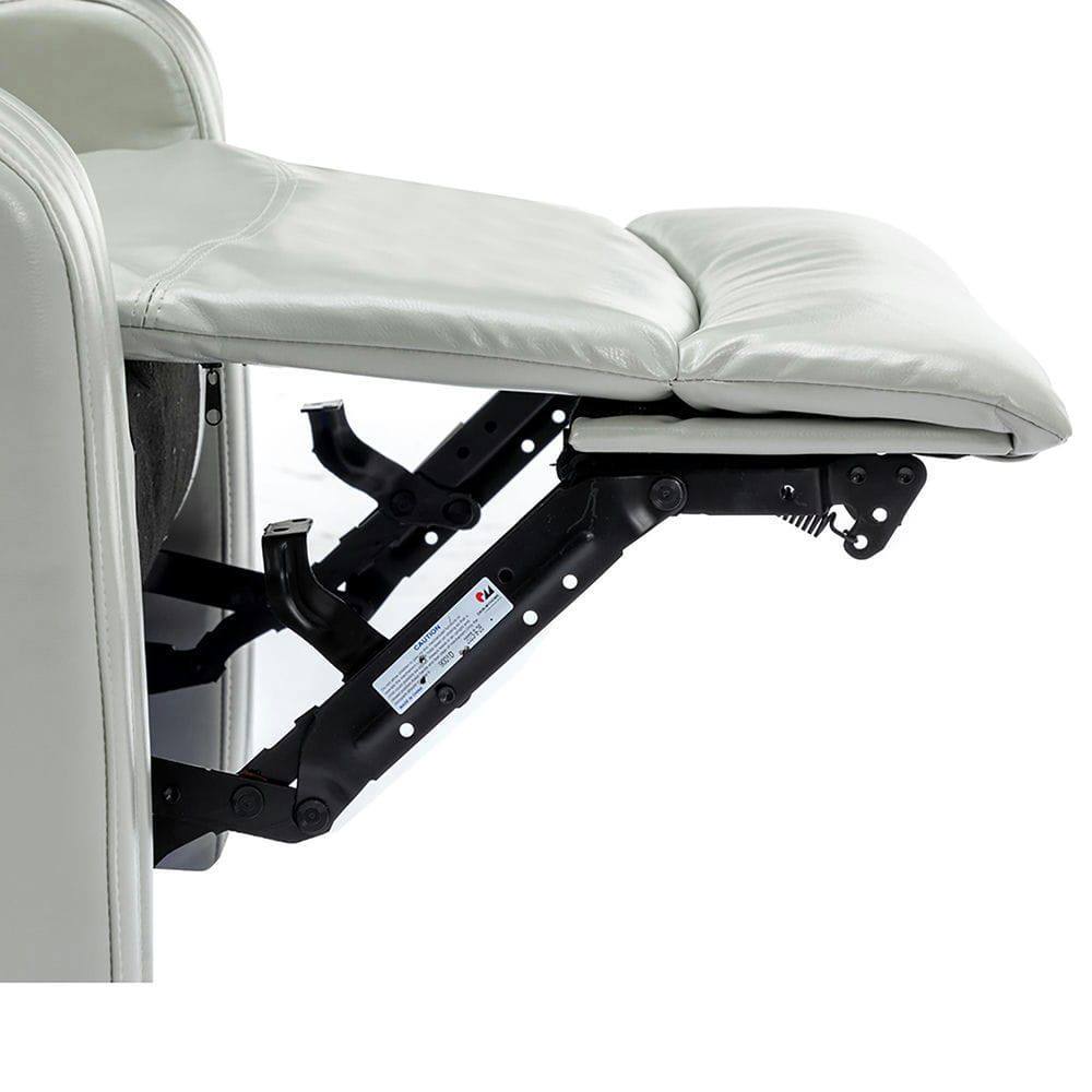 Alt View 7. Kadyn - PU Leather Power Home Theater Recliner with Cooling Cup Holder, Bluetooth Speaker, Tray Table & Arm Storage - Gray.