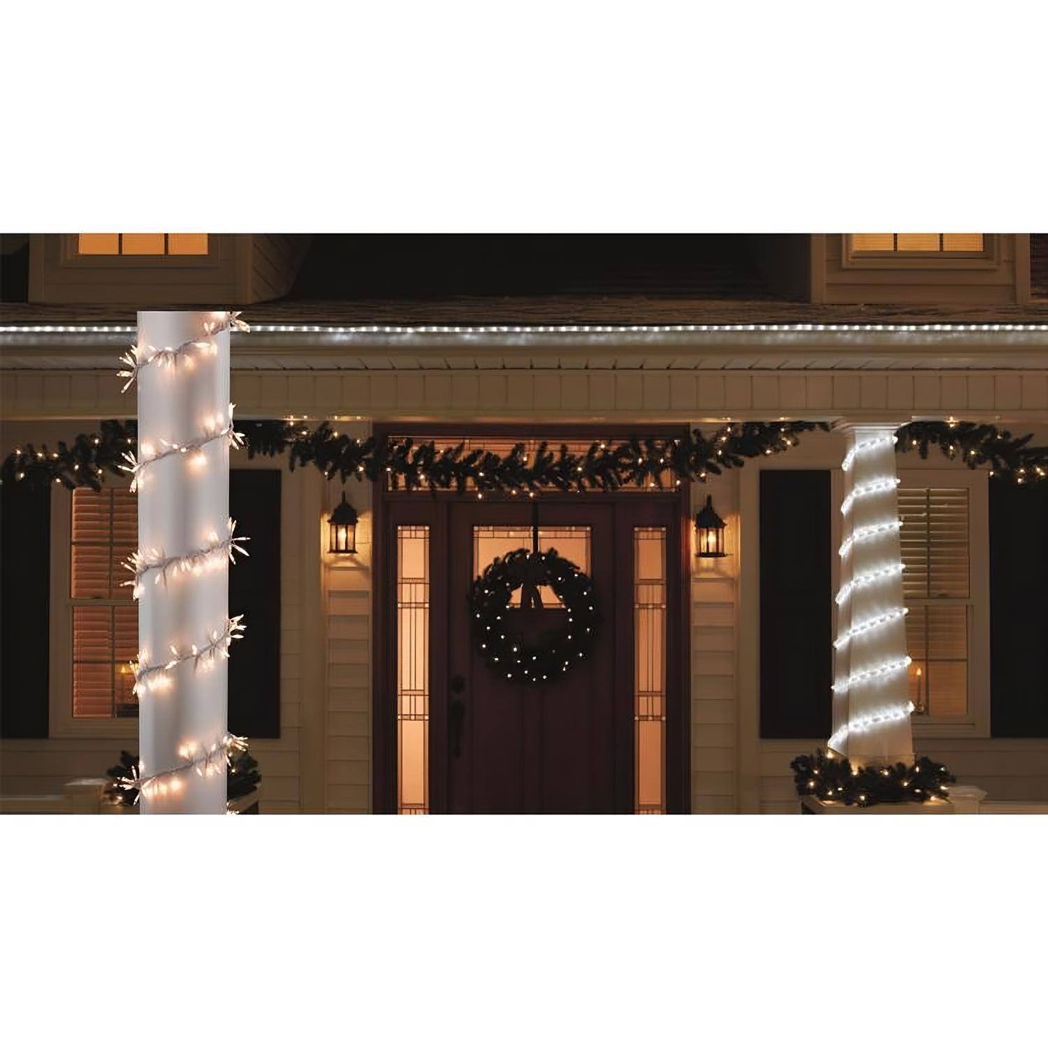 Left. Celebrations - Celebrations LED Mini Clear 200 ct String Christmas Lights 9 ft..