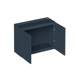 Boyel Living - 33-in W x 15-in H x 12-in D Shaker RTA Kitchen Wall Cabinet with Soft-Close - Charcoal Blue
