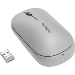 Kensington - SureTrack Dual Wireless Mouse - Optical - Wireless - Bluetooth/Radio Frequency - 2.40 GHz - USB 2.0 - Wireless - Gray