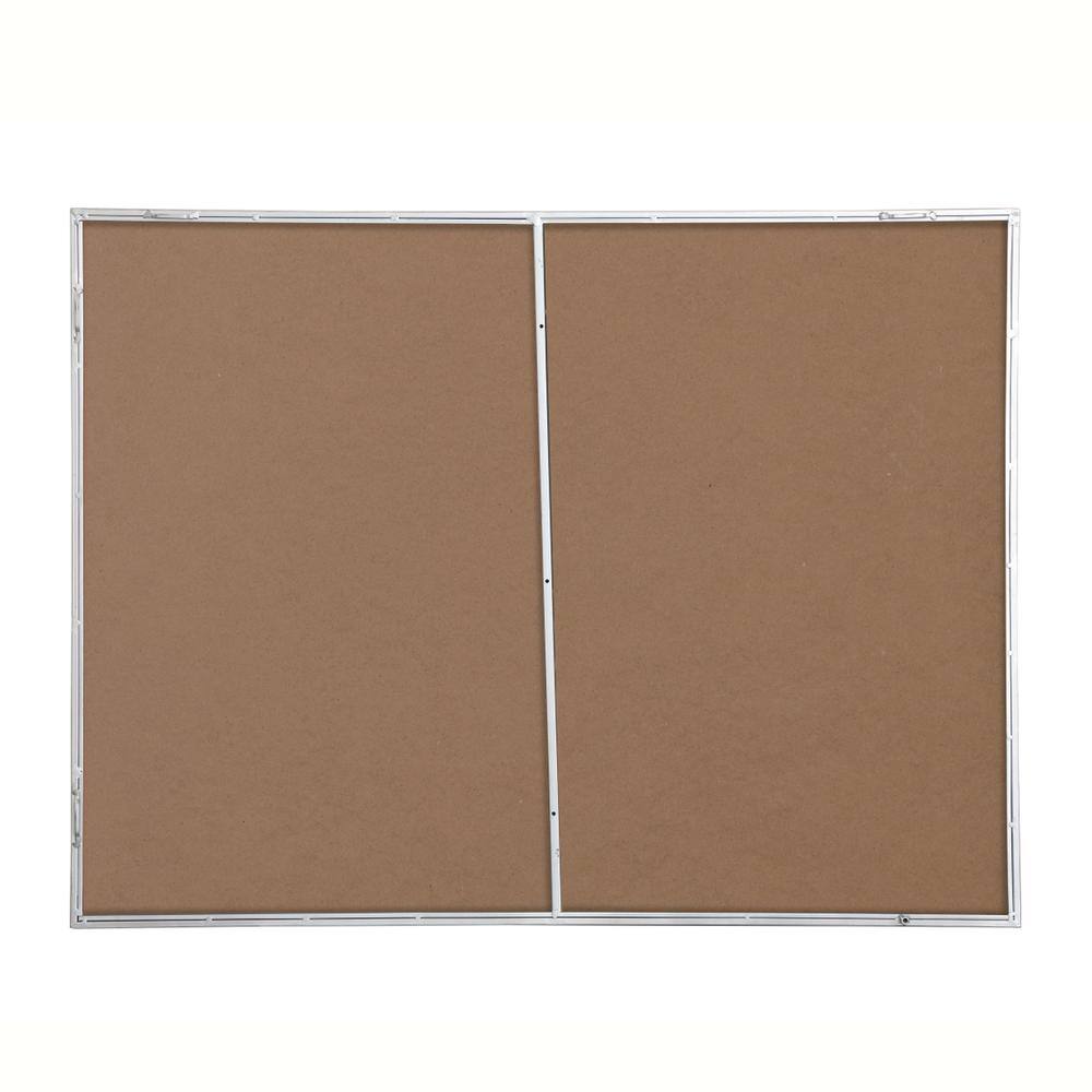 Angle. Elegant Decor - Metal frame rectangle mirror 36 inch in silver - Silver.