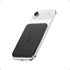Front. Anker - Nano Power Bank, Ultra-Slim 5,000mAh Magnetic Battery Pack, 15W Max Ultra-Fast MagSafe-Compatible Portable Charger - Black.