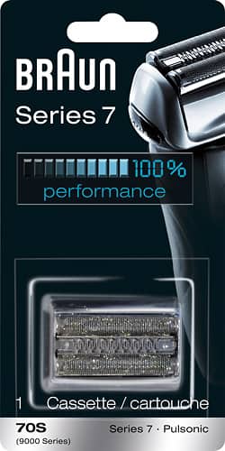 Braun - Replacement Head for Series 7 Shavers - Silver - Angle
