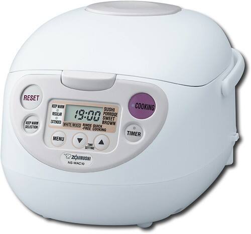 Angle Standard. Zojirushi - Micom Rice Cooker and Warmer - White.