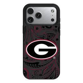Keyscaper - NCAA - Georgia Bulldogs Paisley iPhone Magnetic Bump Case - 17 Pro Max - Black