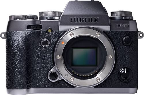 Fujifilm - X-T1 Mirrorless Camera (Body Only) - Graphite Silver - Larger Front