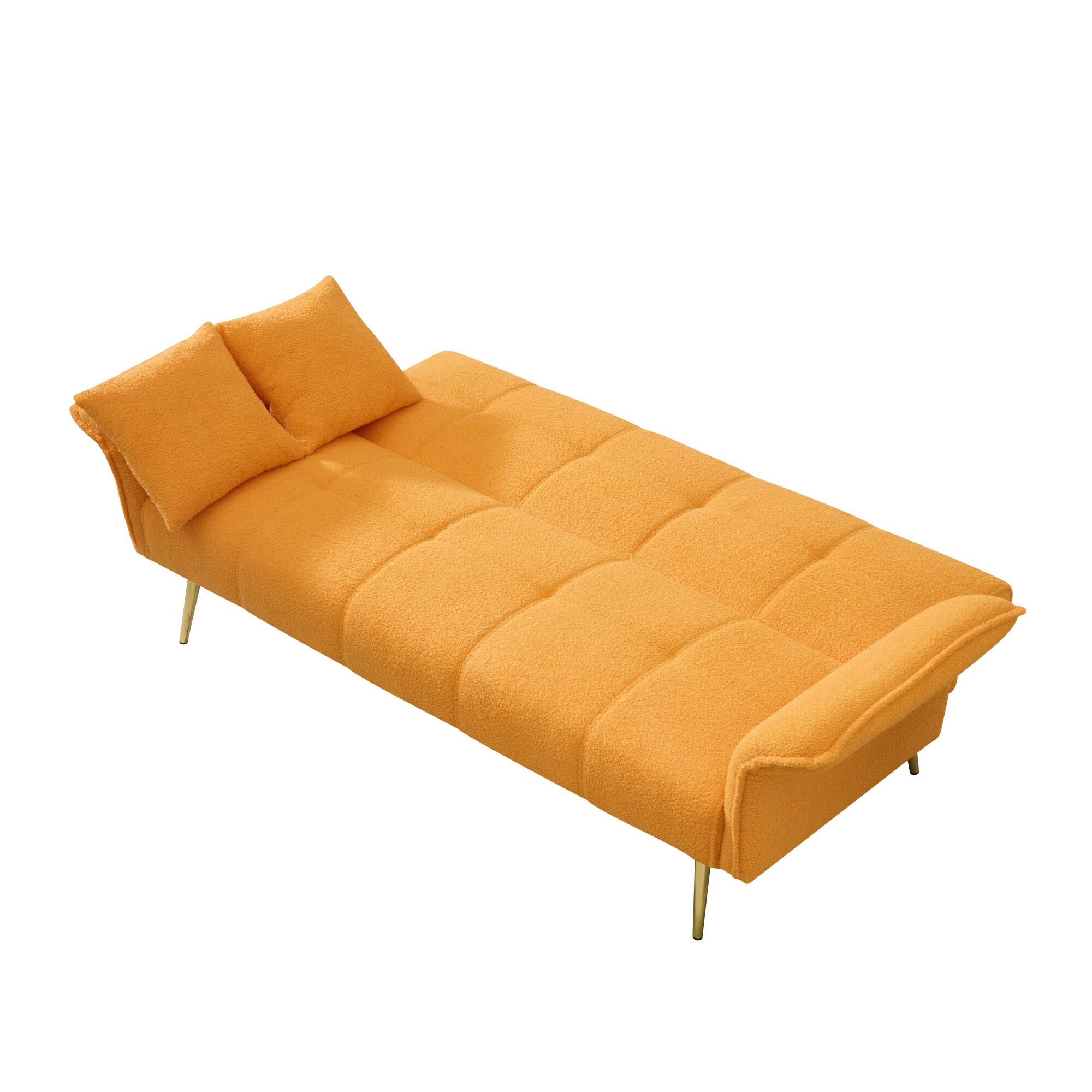 Alt View 10. GOODSILO - Space-Saving Convertible Sofa Bed with Folding Armrests | Double Sleeper for Living Rooms & Apartments - Yellow.