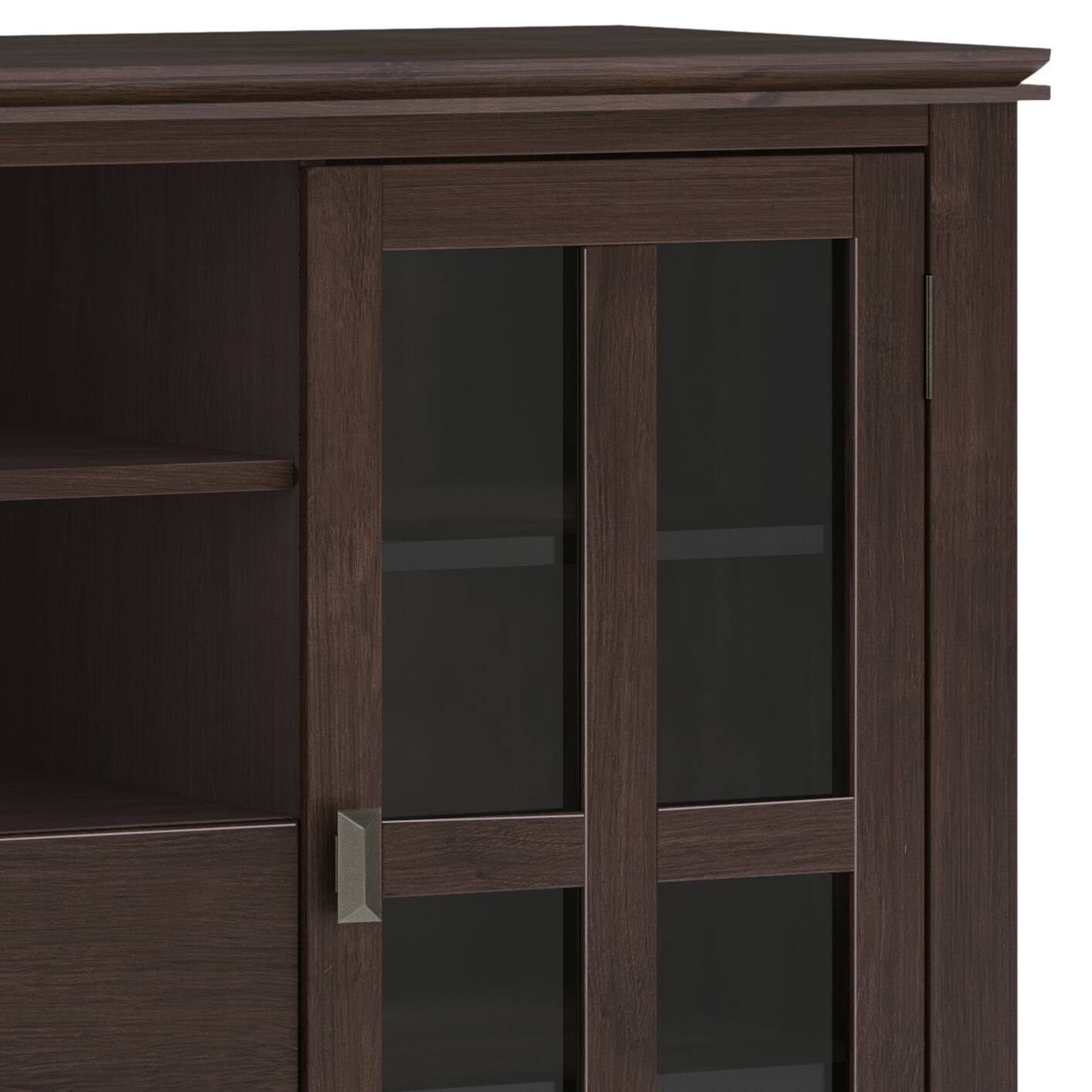 Alt View 8. Simpli Home - Artisan SOLID WOOD 53 inch Wide Contemporary TV Media Stand in Dark Chestnut Brown For TVs up to 60 inches - Dark Chestnut Brown.