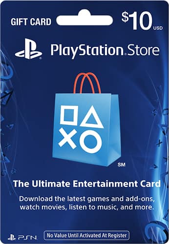 Sony Playstation Store 10 Gift Card Blue Psn 10 Best Buy