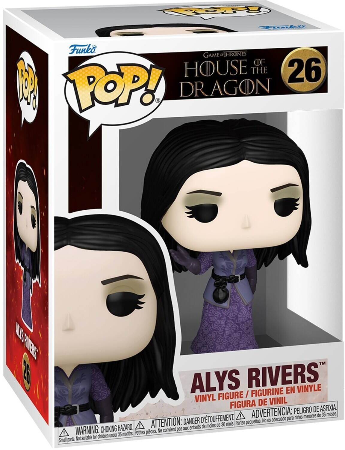 NOppE Toki  Funko GAME OF THRONES OF HOUSE THE 26 M POP! DRAGON AIS WIERS 250 ALYS RIVERS VINYLE / FIGURINE EN VINYL FIGURE FIGURA DE VINIL PELIGRO DE ASFIXIA. D'TOUFFEMENT. ADVERTENCIA: para nios menores de 36 meses. DANGER pequeas. No es adecuado HAZARD. ATTENTION: aux enfants de moins de 36 mois. Partes WARNING: CHOKING Petites pieces. Ne convient pas for children under 36 months, Smal parts. Not sutable