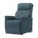 Angle. CorLiving - Ashley Power Lift Fabric Recliner - Blue.