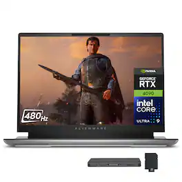 Dell - Alienware x16 R2 16" Gaming Laptop,Intel Ultra 9-185H,RTX 4090,32GB,4TB SSD,Win 11,1TB Docking Station Set - Silver