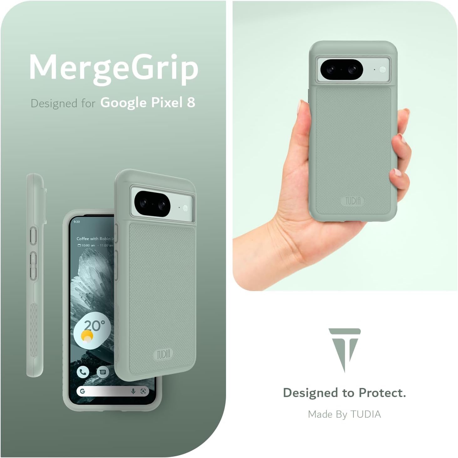 MergeGrip  
Designed for Google Pixel 8  

Designed to Protect.  
Made By TUDIA