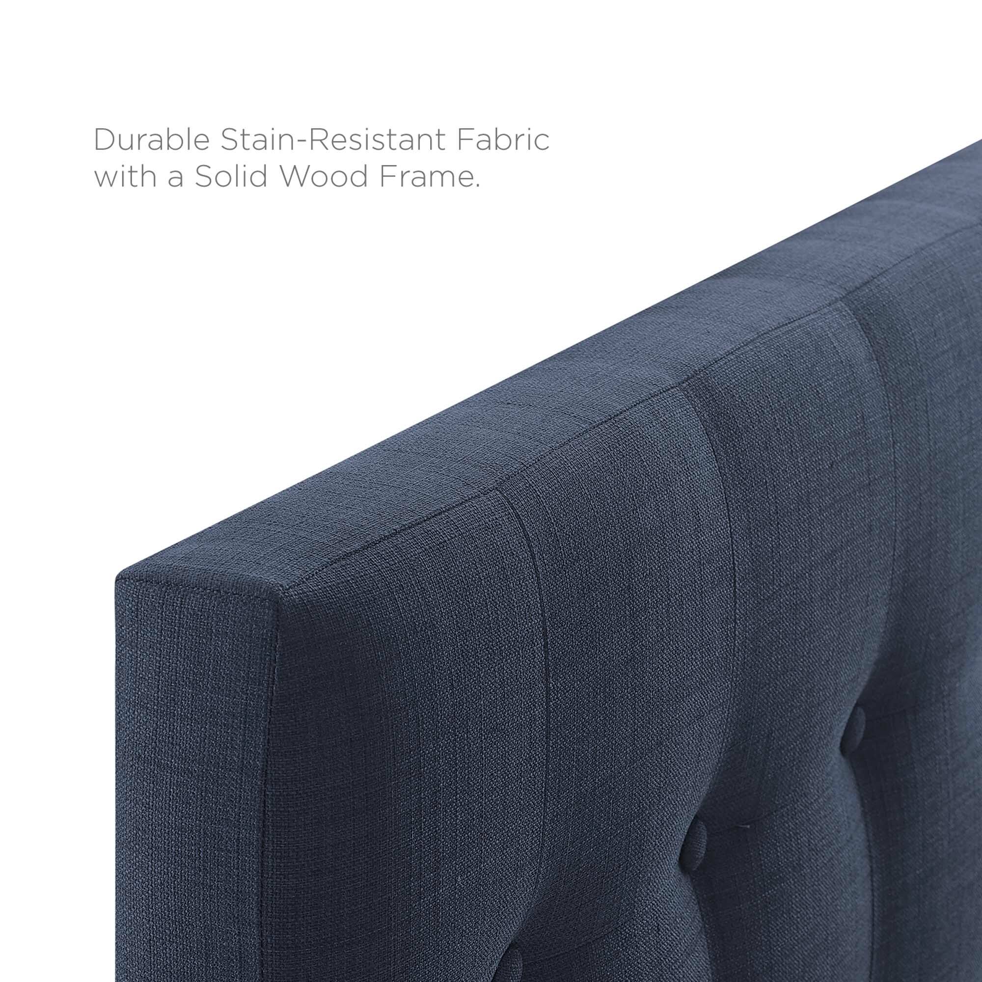 Durable Stain-Resistant Fabric with a Solid Wood Frame.