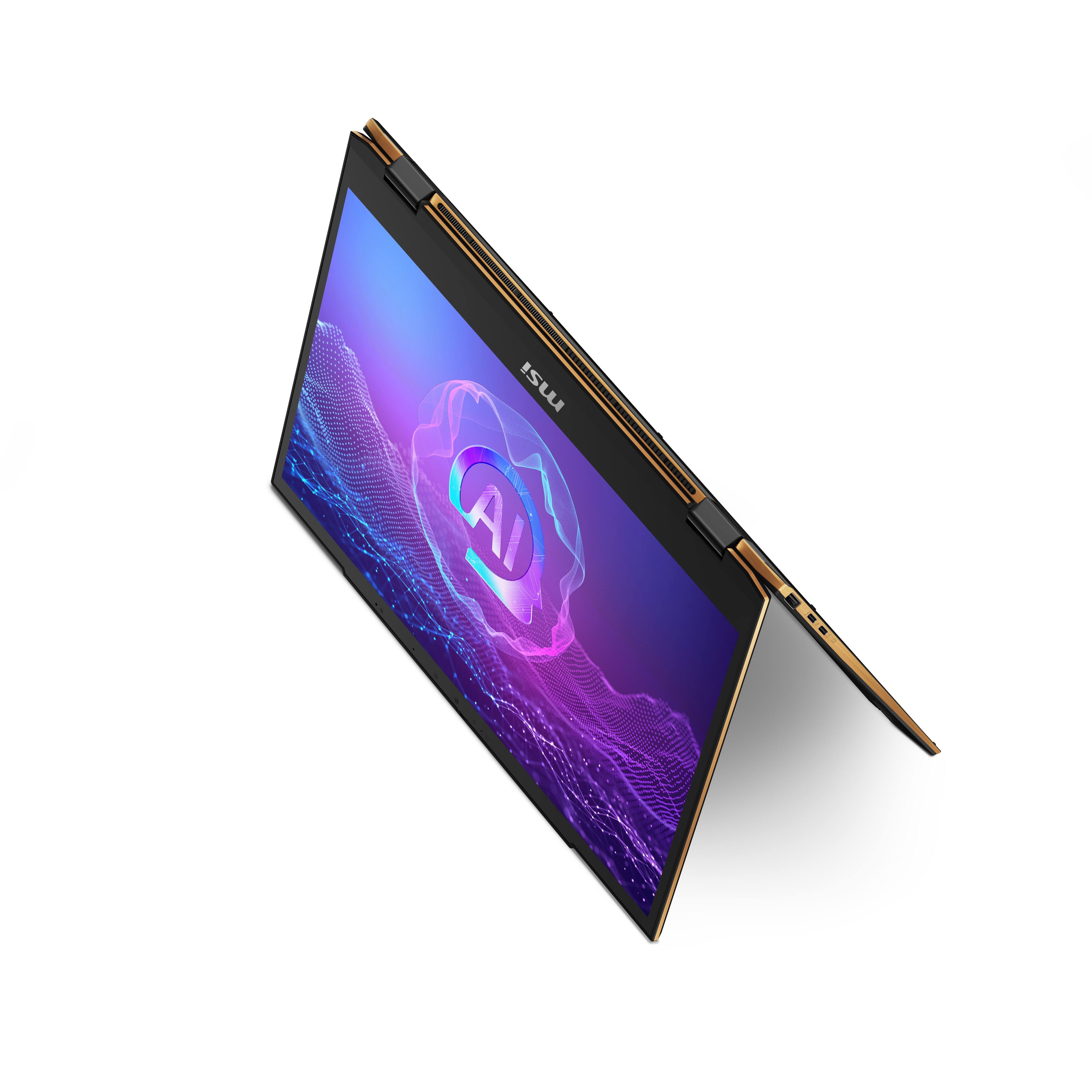 Alt View 14. MSI - Summit A16+ - Copilot+ PC - 16" QHD+ 2-in-1 Touch Laptop -AMD Ryzen AI 9-365 - Radeon Graphics with 32GB Memory-1TB SSD - Ink Black.