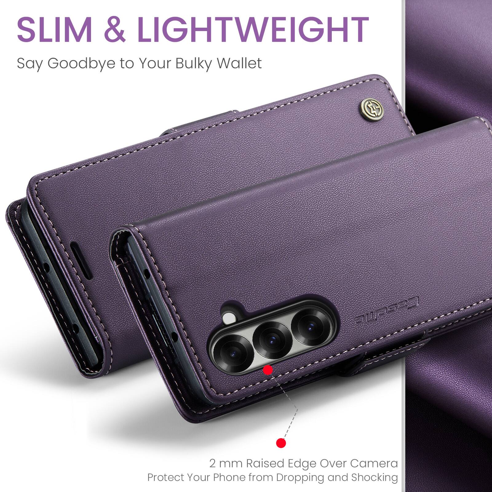 SLIM & LIGHTWEIGHT  
Say Goodbye to Your Bulky Wallet  

9 Ra 2 mm Raised Edge Over Camera  
Protect Your Phone from Dropping and Shocking