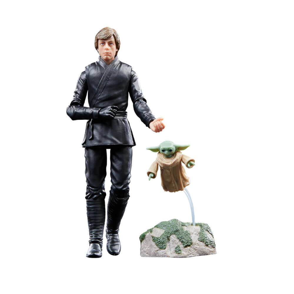 Alt View 3. Star Wars - Hasbro F8345 6 inch Star Wars The Black Series Luke Skywalker and Grogu Action Figures - Black.