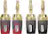 Angle. Rocketfish™ - Speaker Cable Banana Plugs (4-Pack) - Red/Black.