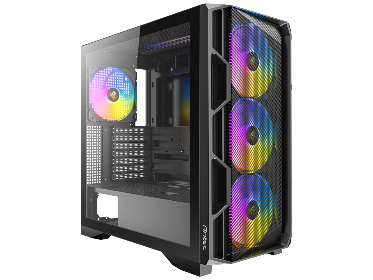 Antec - AX1000 ARGB, 4 x 140mm ARGB PWM Fans Included, ARGB PWM Fan Controller, 360mm Radiator Support, Mid-Tower ATX PC Case - Black