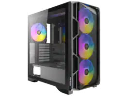 Antec - AX1000 ARGB, 4 x 140mm ARGB PWM Fans Included, ARGB PWM Fan Controller, 360mm Radiator Support, Mid-Tower ATX PC Case - Black