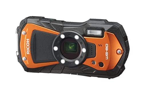 Ricoh - WG-80 Waterproof Camera Shockproof Freezeproof Crushproof (International Version) - Orange