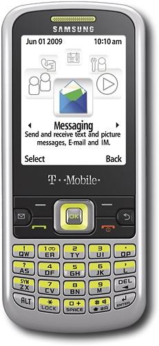  T-Mobile - Samsung T349 No-Contract Cell Phone - Gray/Lime