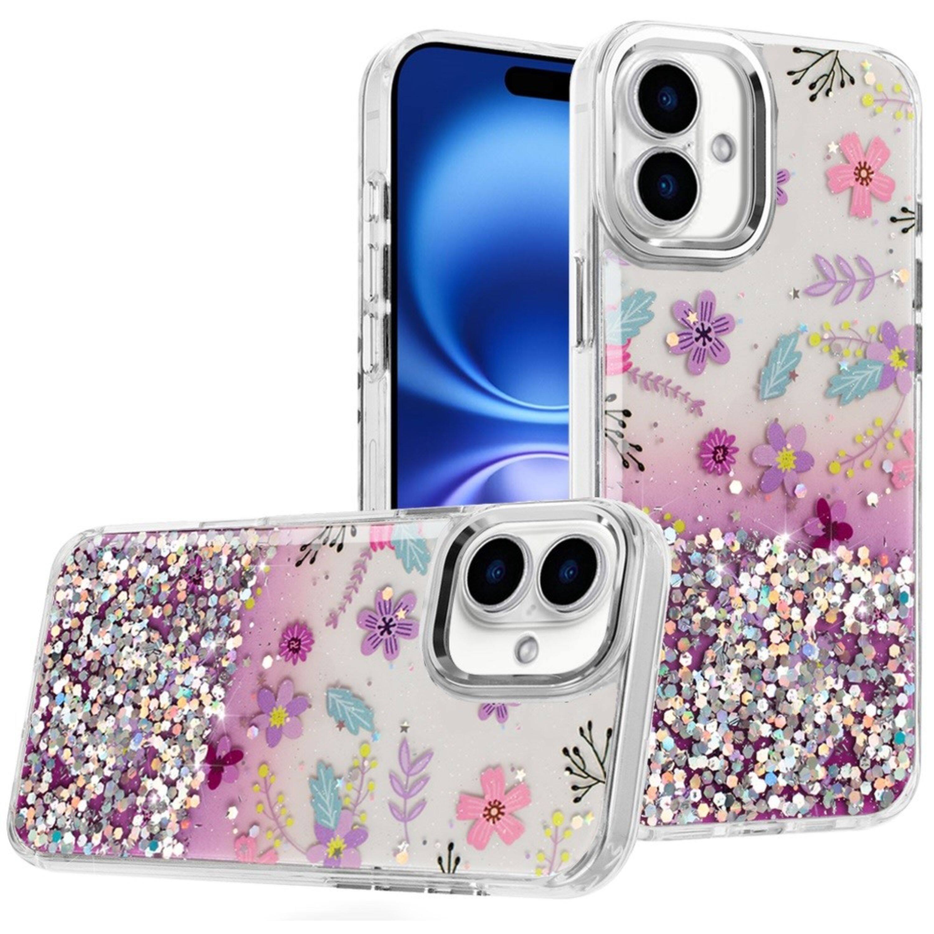 Kitcheniva Cute Metallic Button Phone Case With Tempered Glass For ...