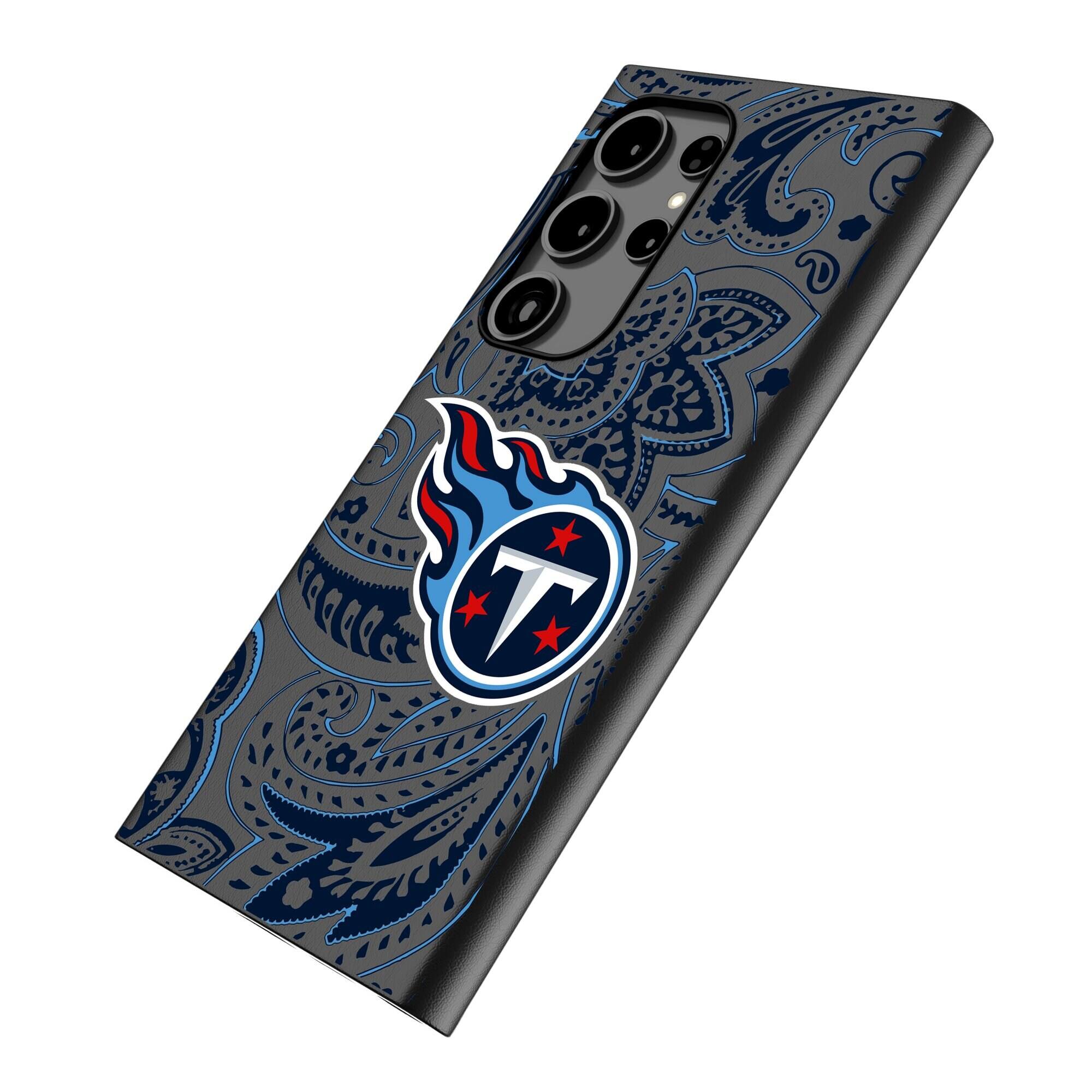 Alt View 1. Keyscaper - Tennessee Titans Paisley Galaxy Magnetic Bump Case - S24 - Black.