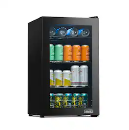 Limited Edition Newair Anniversary Series 100 Can Beverage Fridge - Black