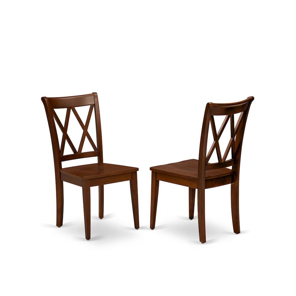 Alt View 2. East West Furniture - CLC-ESP-W Clarksville Double X-back chairs in Espresso finish - Espresso.