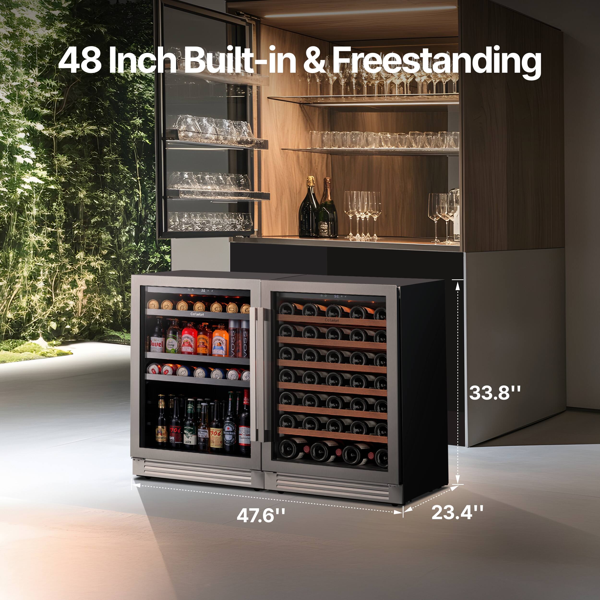 48 Inch Built-in & Freestanding

33.8" 47.6" 23.4"