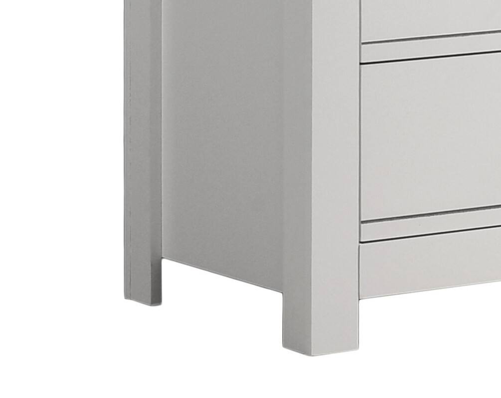 Angle. Forest'nSky - White Wood 6 drawer 51 in. Wide Chest of Drawers for Living Room - White.