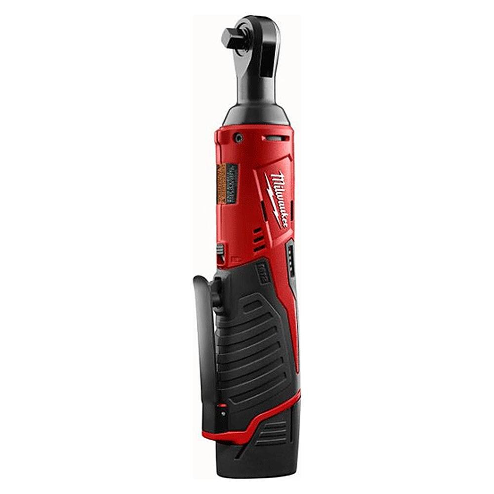 Left. Milwaukee - 2457-21 3/8-in Cordless M12 Lithium-Ion Ratchet Kit (Ratchet Kit w/Tool Bag).