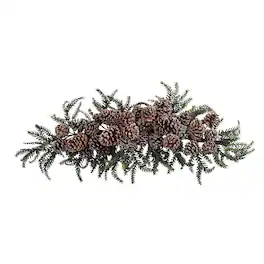 BreeBe - 28" ICE PINE CONE/ PINE SWAG - Green