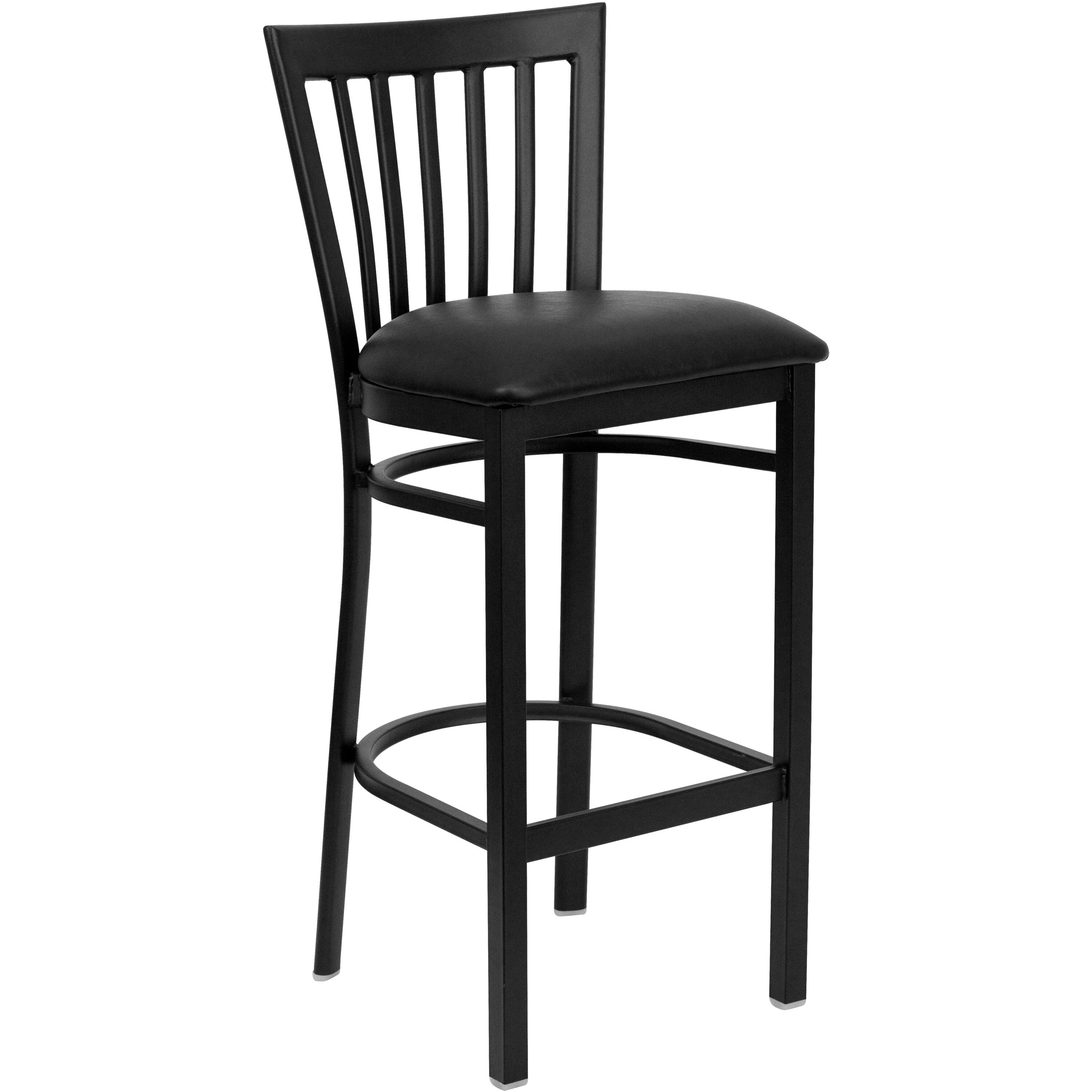 Black Vinyl Seat/Black Metal Frame