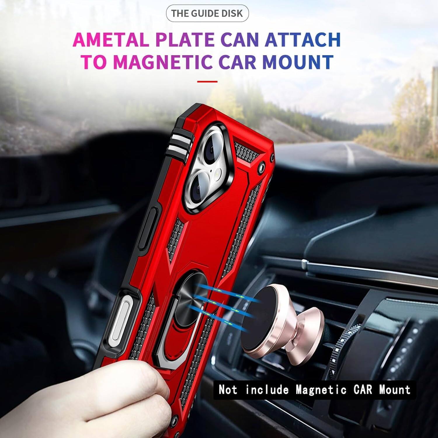 THE GUIDE DISK
AMETAL PLATE CAN ATTACH TO MAGNETIC CAR MOUNT
Not include Magnetic CAR Mount
