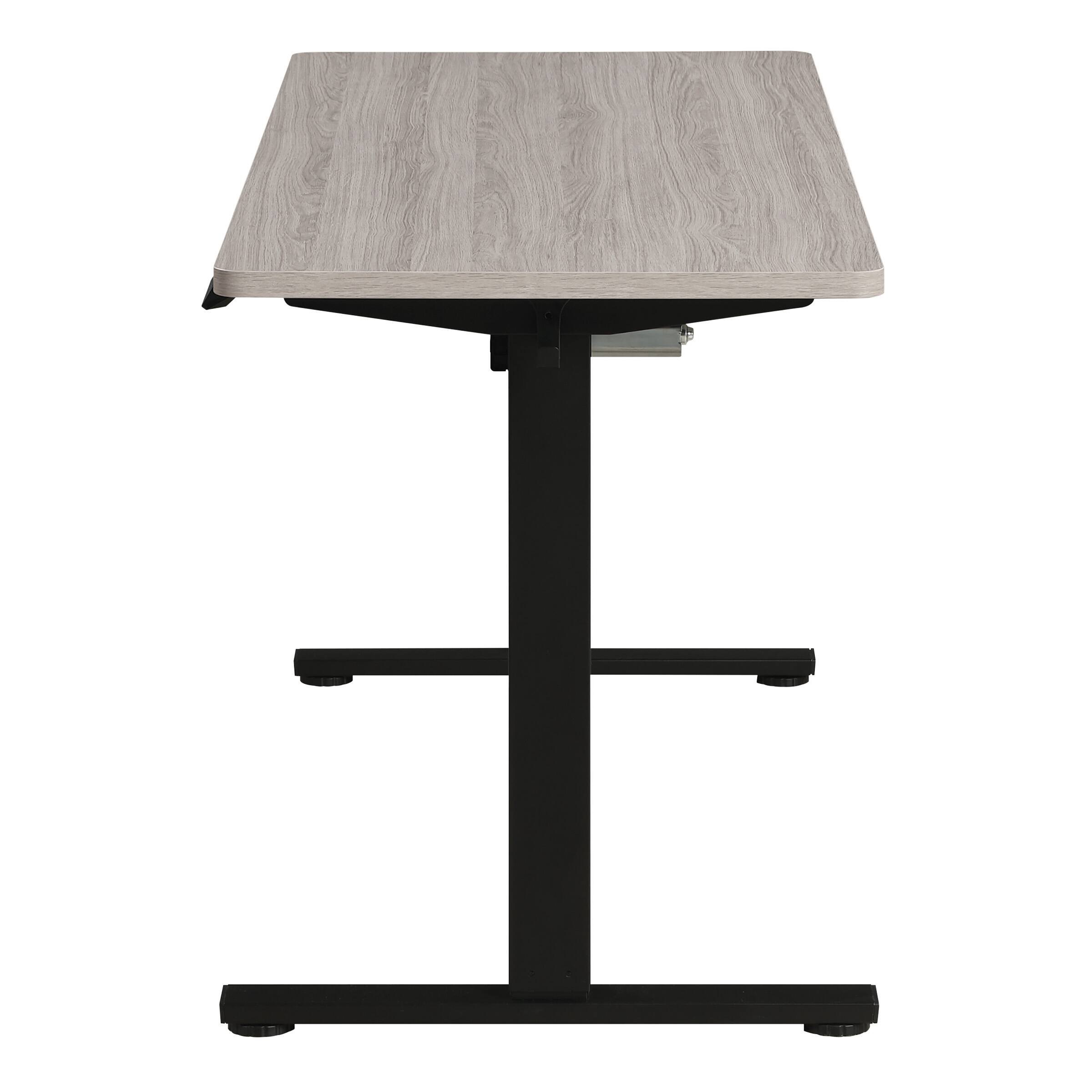 Left. OSP Home Furnishings - 59"W Sit to Stand Electric Desk - Black / Light Grey.