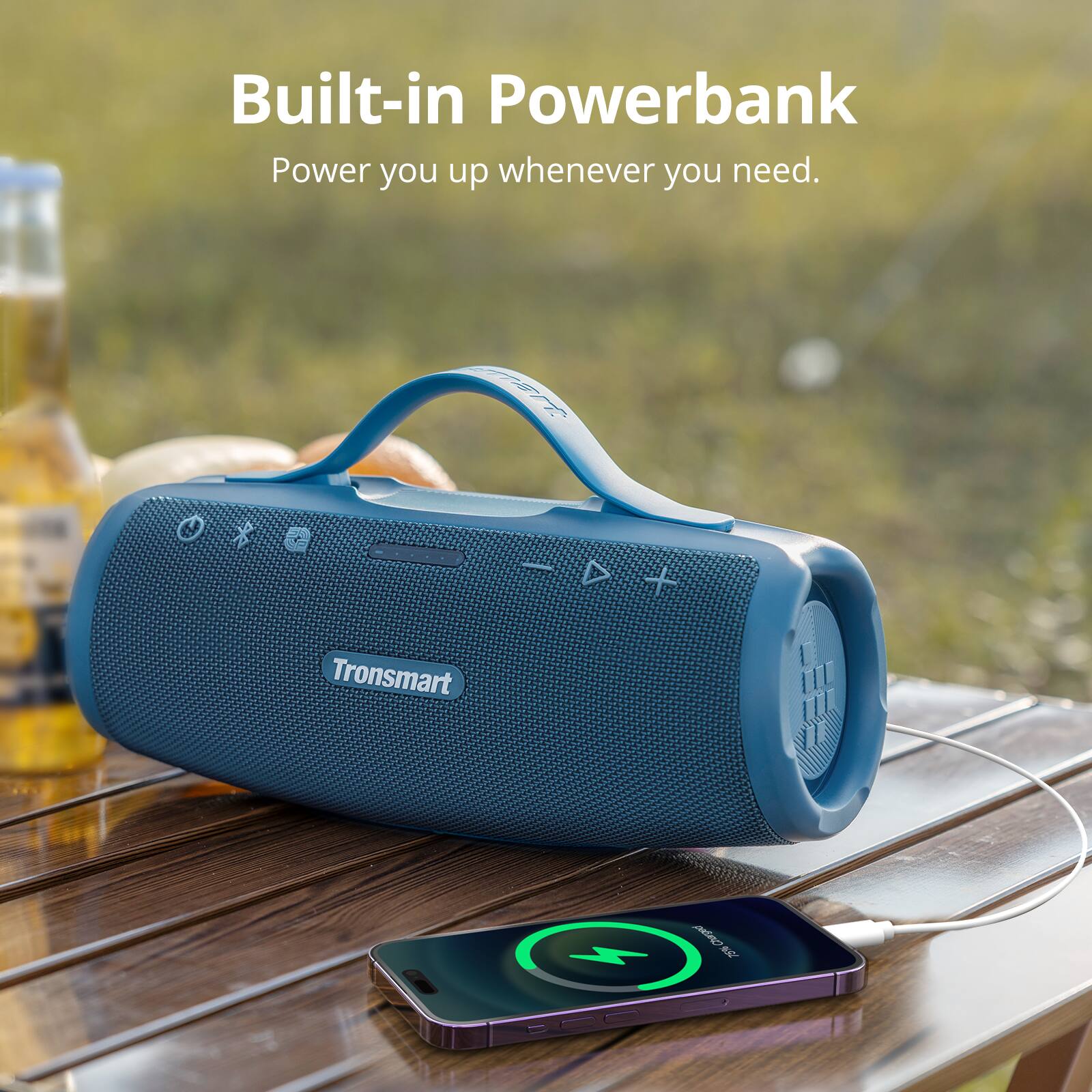 Built-in Powerbank: Power you up whenever you need. Tronsmart X NORO AC.