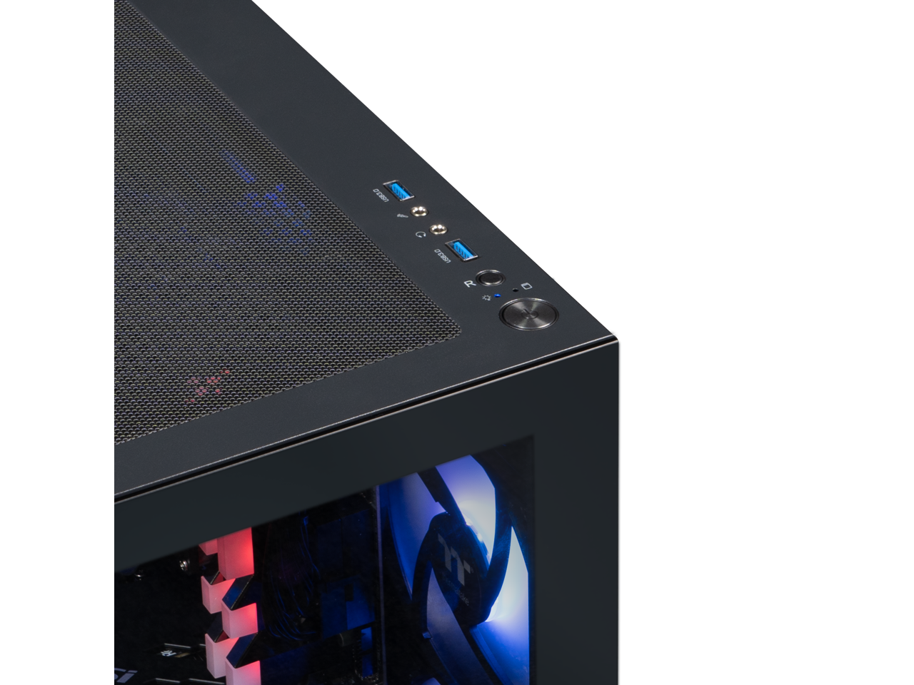 Alt View 1. Thermaltake - LCGS NE u2560T-V170B Gaming Desktop - Black.