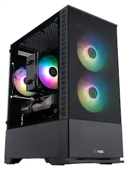 ADVANCED BATTLESTATIONS - ABS Cyclone Ruby Gaming PC - Windows 11 - AMD Ryzen 7 9700X - GeForce RTX 5060 - DLSS 4 - 32GB DDR5 - 1TB - Black