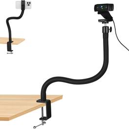 Schertz - Webcam Stand for Desk, 50cm Gooseneck Arm Compatible with Logitech C920, C922, C930, BRIO, NexiGo, iPhone & Ring Light