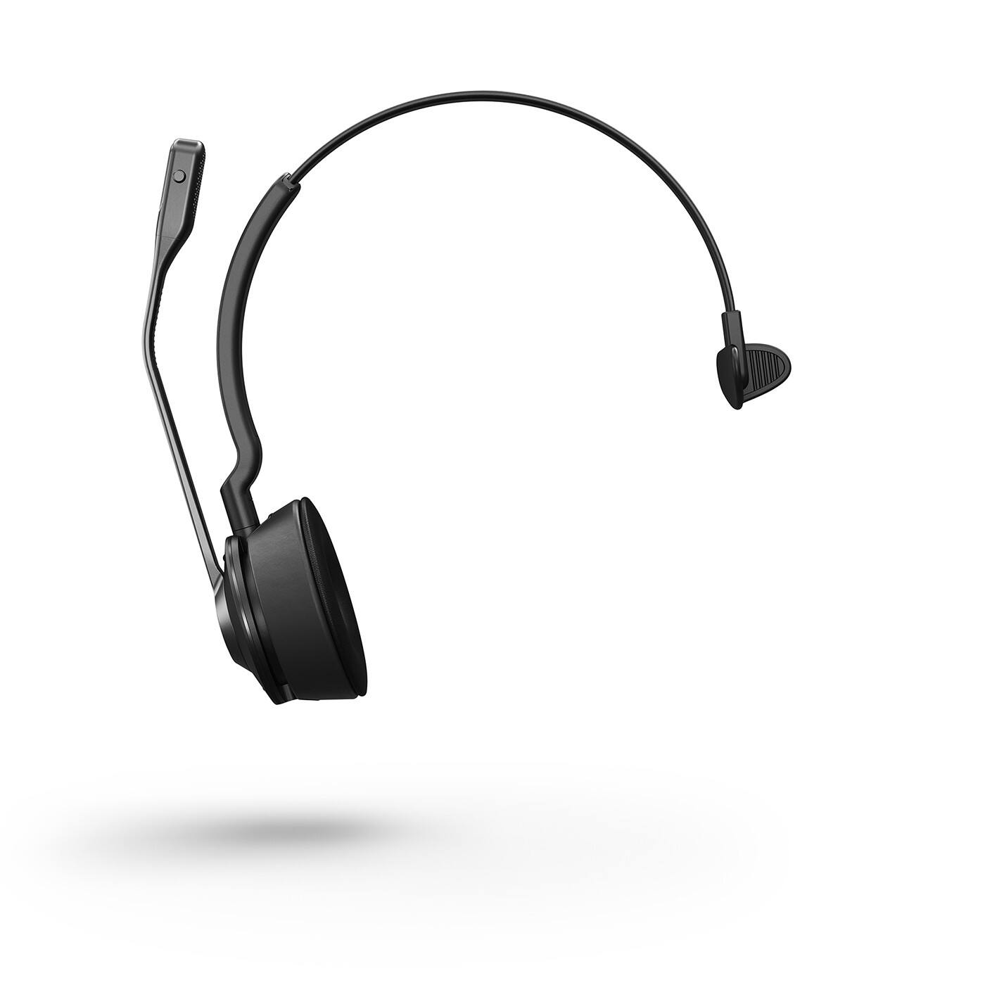 Left. Jabra - Jabra Engage 55 SE Headset - Mono - USB Type C - Wired/Wireless - DECT - 492.1 ft - 40 Hz to 16 kHz - Over-the-head - Black.