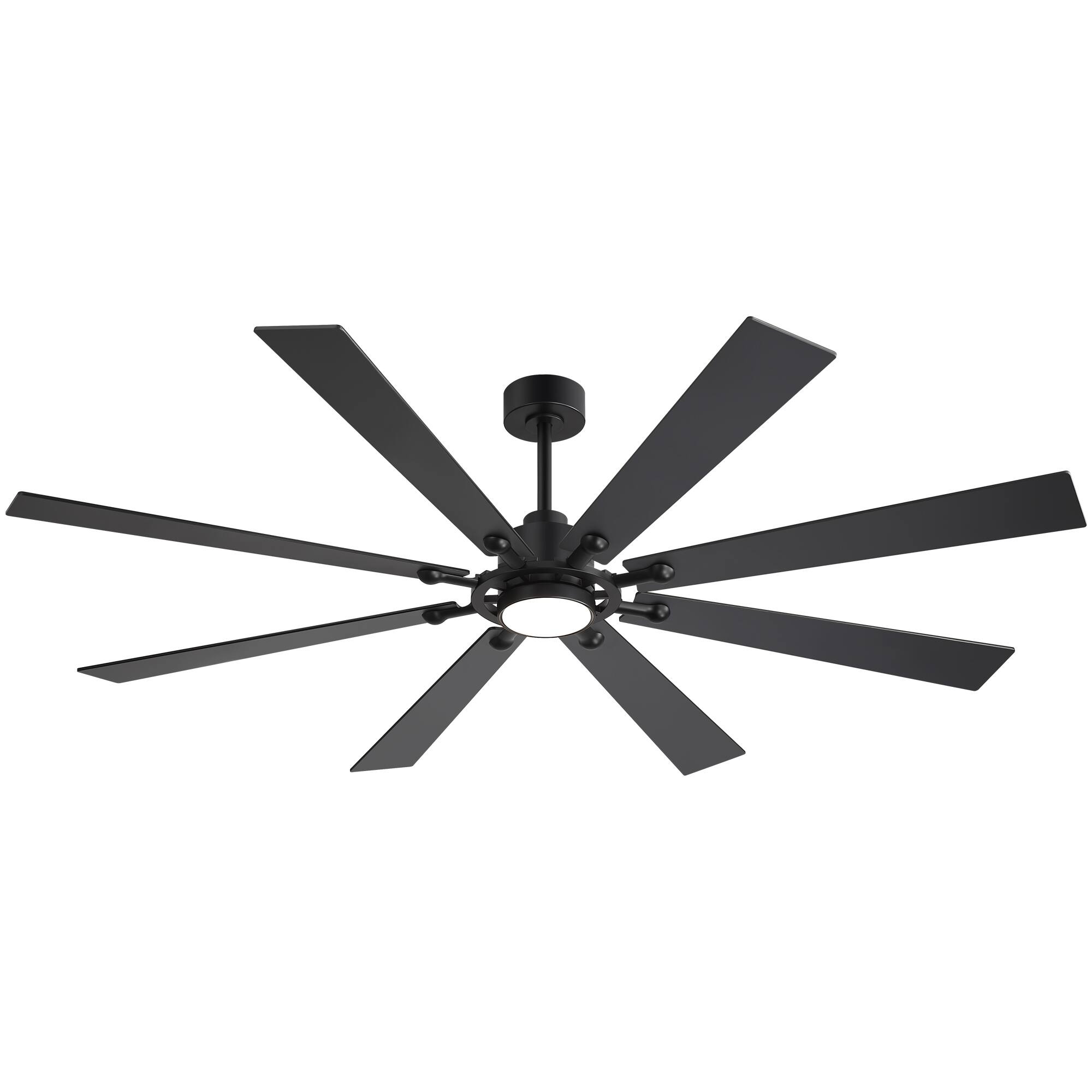 "Breezary - 72-Inch LED Ceiling Fan, 8 Blades, 22W DC Motor, 3 Color Temperatures, Remote Control, 6 Speed Settings, 6""&10"" Downrods - 72-inch Black" price history on PriceWatchPro