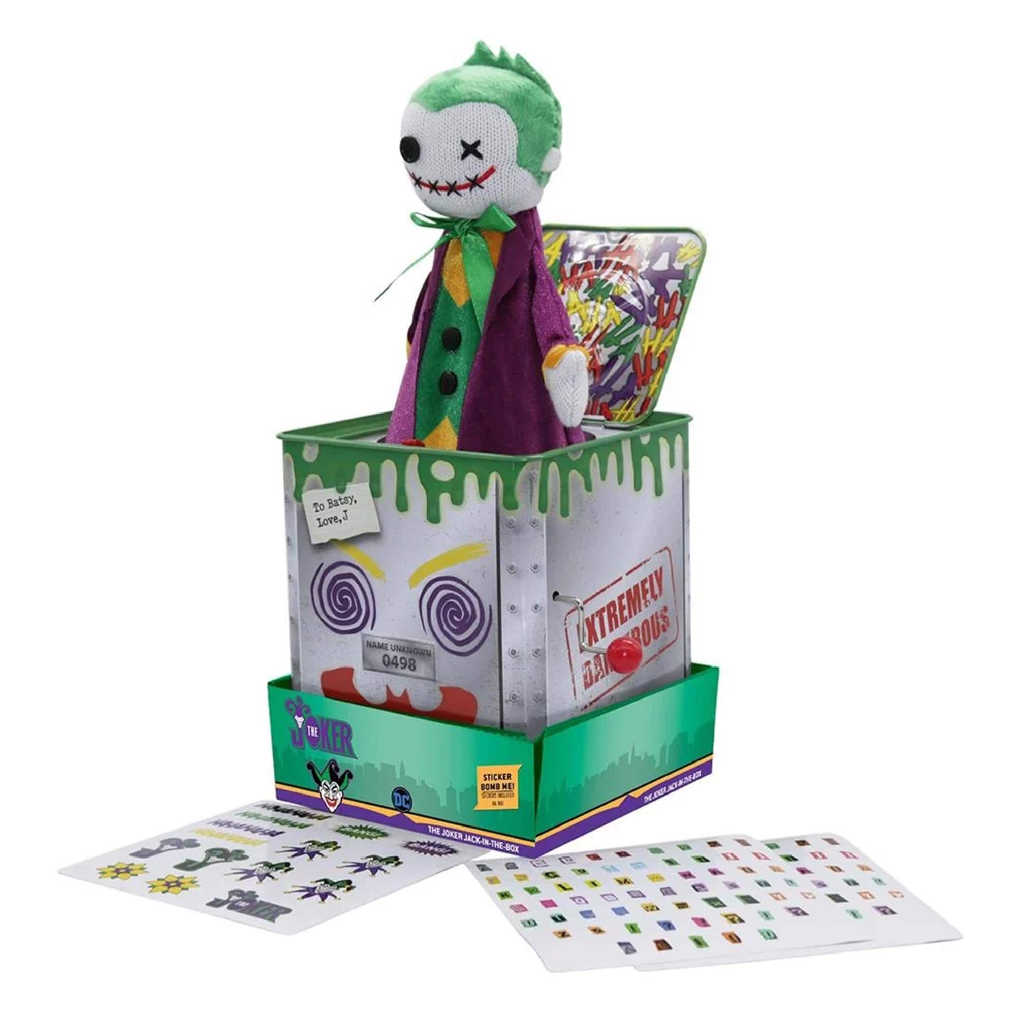 DC Comics - The Joker Jack-in-the-Box With Stickers - Multi-Color