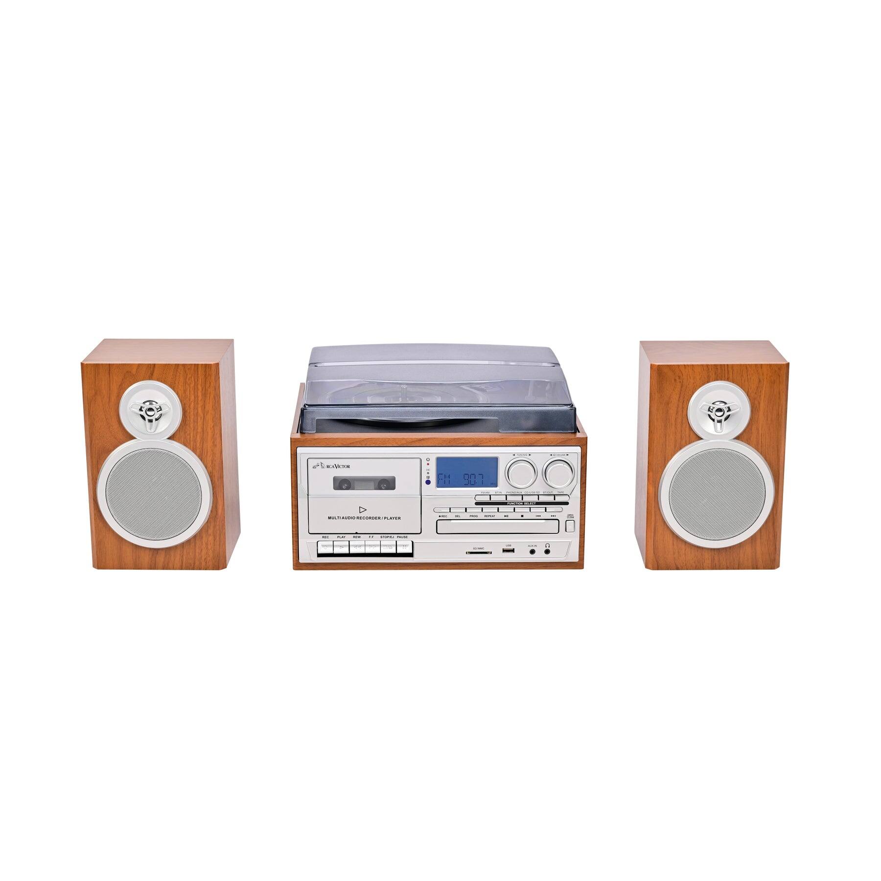 Alt View 6. Victor - Wells 8-in-One Turntable Music Center with AudioStream™.