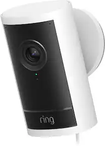 Ring - Outdoor Cam Pro, Retinal 4K for the ultimate wide-angle video, 10x Zoom, Low-Light Sight full-color in near dark - White