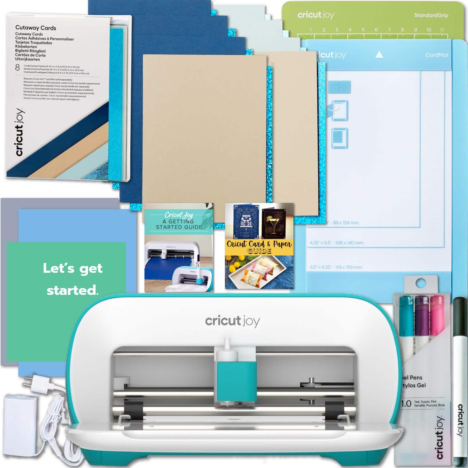 Cricut - Joy Machine Card Making Bundle - Insert Cards, Mat, Gel Pens